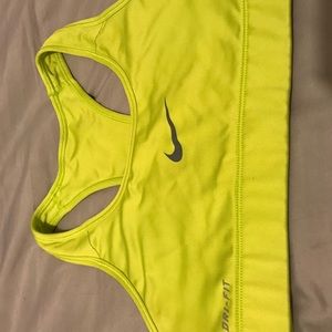 Neon yellow Nike sport bra
